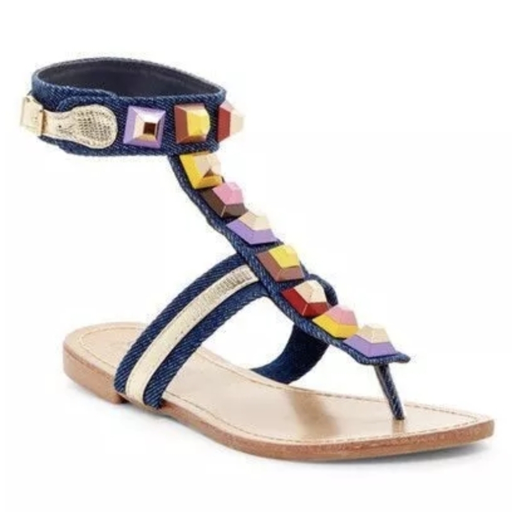 Catherine Malandrino 'Pista' Studded Gladiator Sandals - Size 6‎